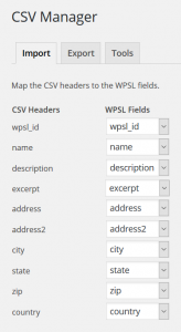 CSV Manager Map