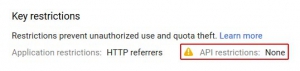 Google API Key restrictions.